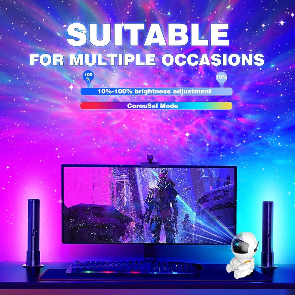 Astronauta Proyector Galáctico 3D - Luz Estelar para Dormitorio