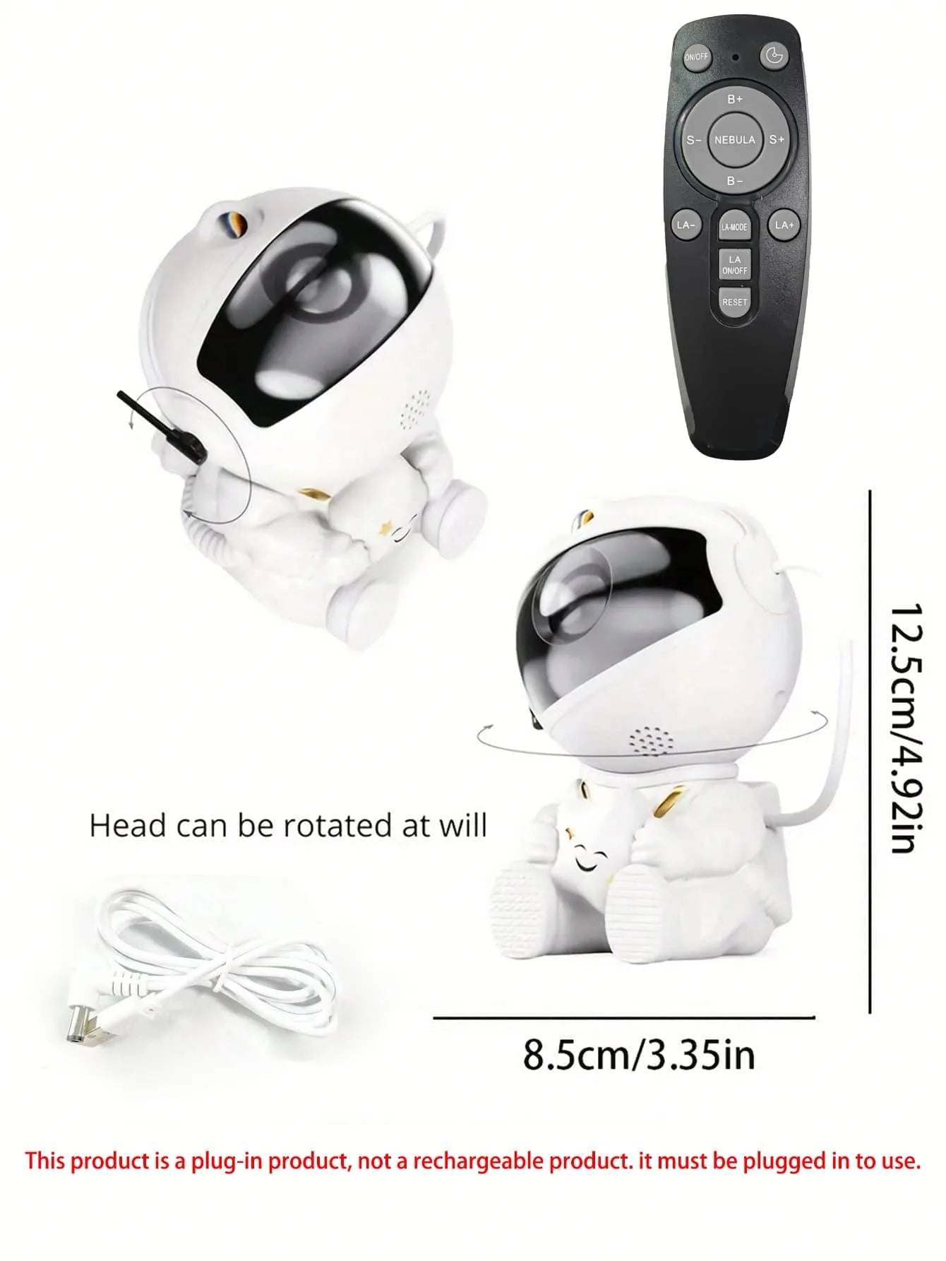 Astronauta Proyector Galáctico 3D - Luz Estelar para Dormitorio